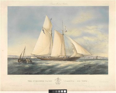 Fores's Marine Sketches. The Schooner Yacht Czarina, 210 Tons - built by Mr Camper in 1853 RMG PY8723