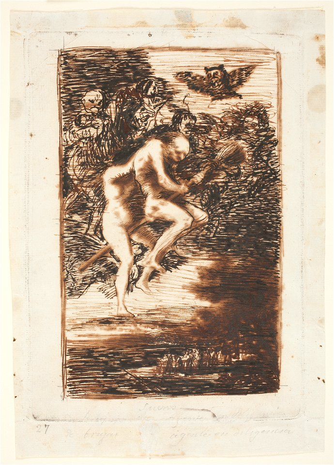 Goya - Sueño 4. Sueño De Brujas. Agente en diligencia, D04207