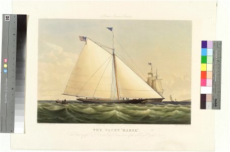 Fores's Marine Sketches. The Yacht Maria The Property of J.C. Stevens Esqre Commodore of the New York Yacht Club RMG PY8666