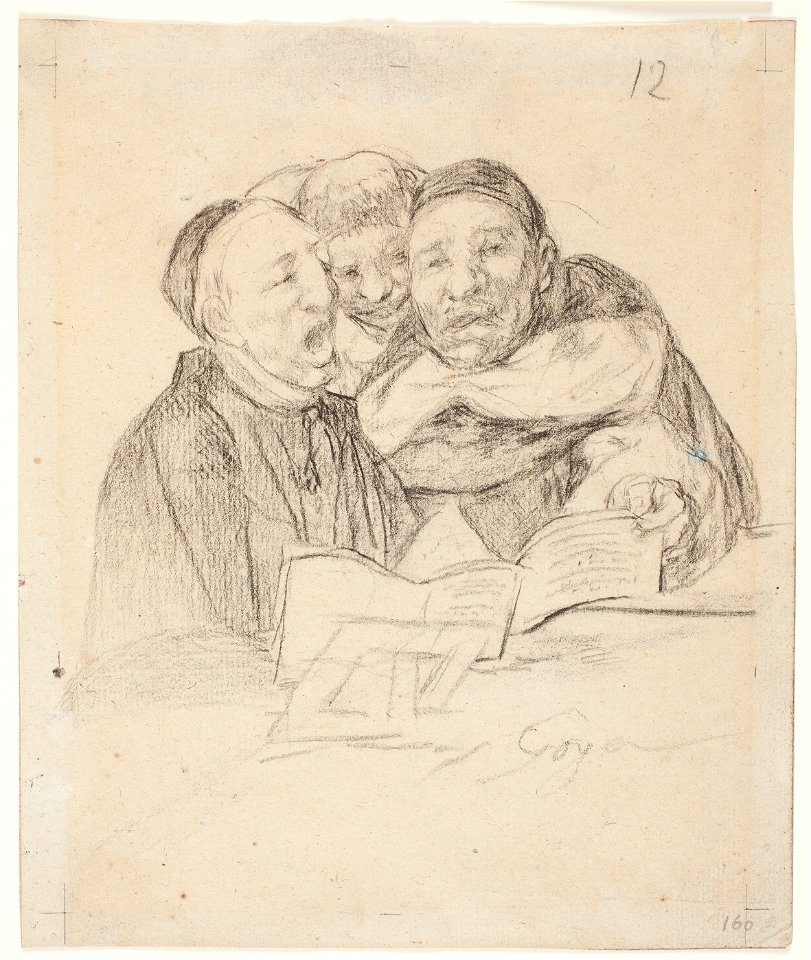 Goya - Un clérigo y dos dominicos cantando, D04119