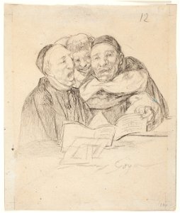 Goya - Un clérigo y dos dominicos cantando, D04119
