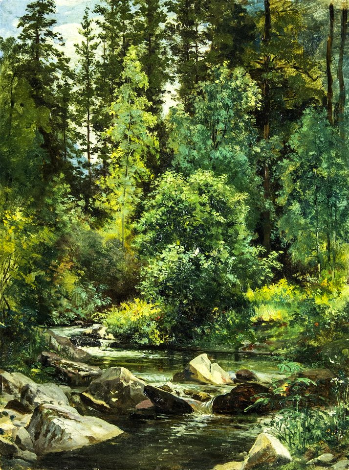 Forest river (Shishkin) 01