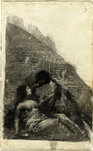 Goya - Pareja de enamorados sentados en una roca, The Metropolitan Museum of Art, Ca. 1794 - 1797