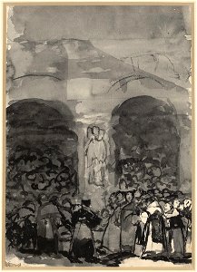 Goya - Menschenmenge in einer Kirche, 28480, nach 1814
