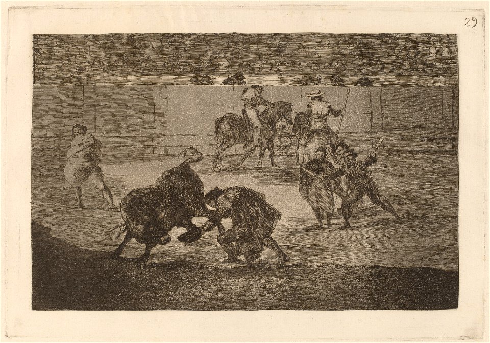 Goya - Pepe Illo haciendo el recorte al toro (Pepe Illo Making the Pass of the 'Recorte')