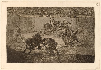 Goya - Pepe Illo haciendo el recorte al toro (Pepe Illo Making the Pass of the 'Recorte')