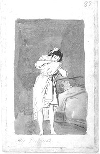 Goya - ¿Hay pulgas, The Hispanic Society of America, Ca. 1794 - 1797