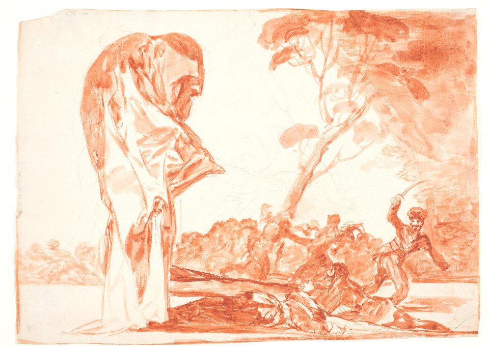 Goya Disparate de miedo drawing