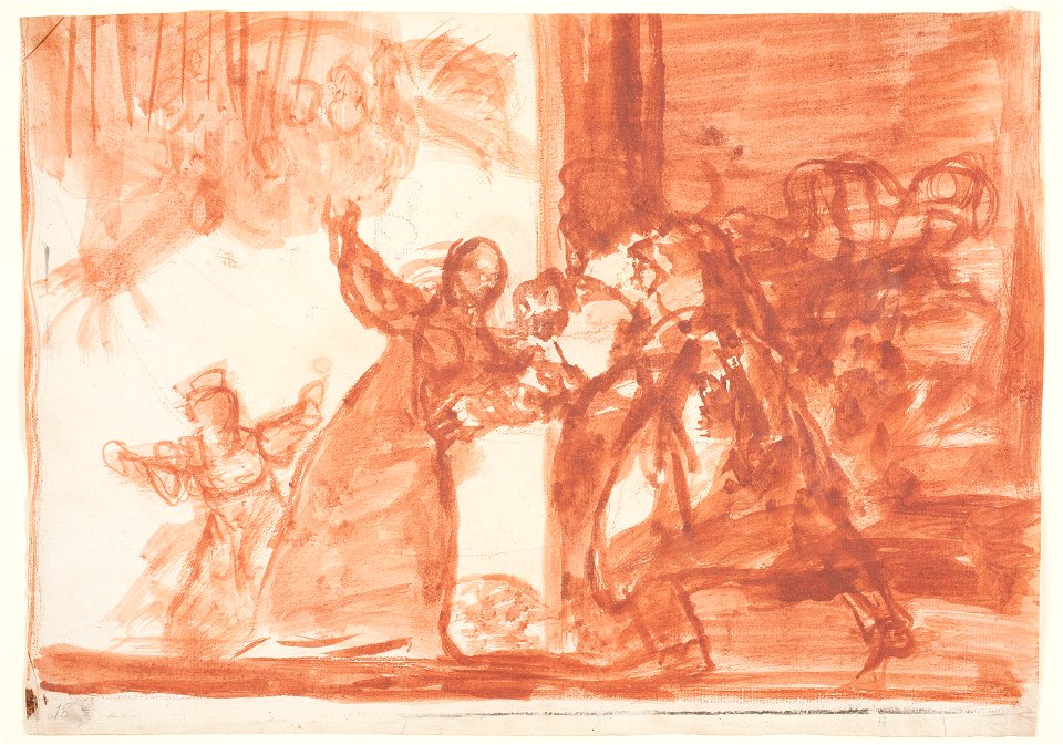 Goya Disparate pobre drawing