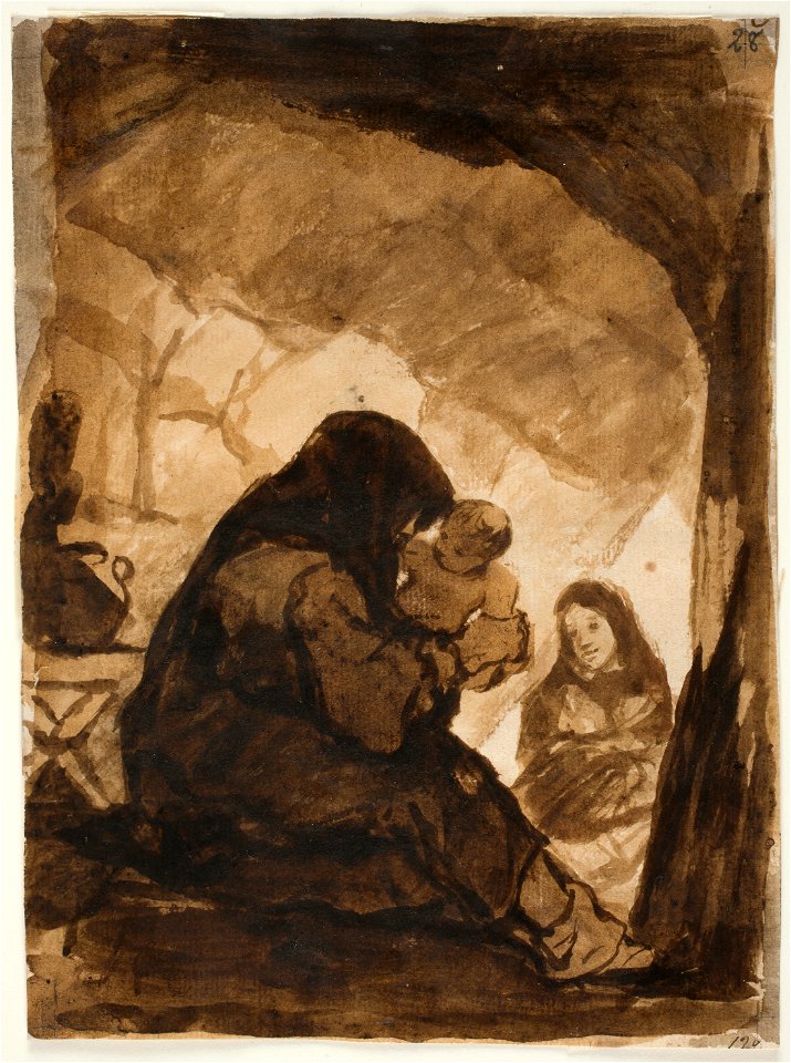 Goya -La visita al ermitaño, D04058