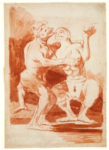 Goya - Ranas humanas abrazándose, D03957