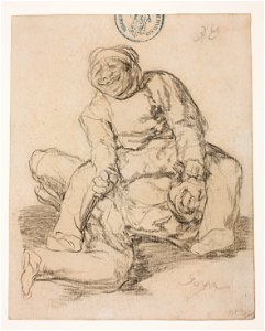 Goya - Riña a muerte entre dos hombres gruesos, D04136
