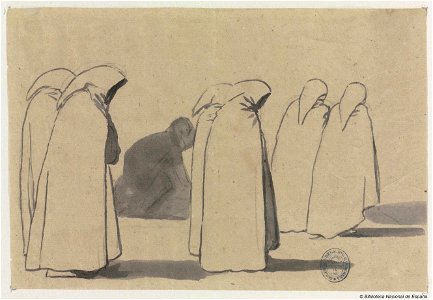 Goya - Tres parejas de encapuchados, bdh0000018551