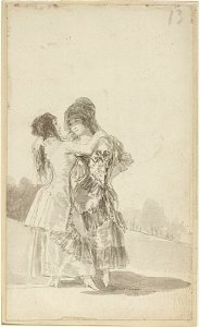 Goya - Two Majas Embracing (Album B.13 B.14), x1952-83, ca. 1796–97, v