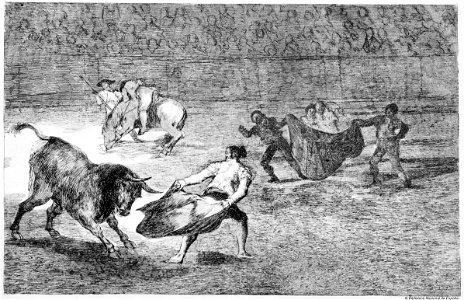 Goya - Un diestro toreando de frente por detrás, bdh0000066266, 1816