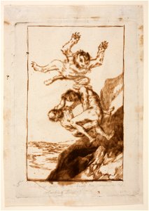 Goya - Sueño 10. De lo mas alto de su buelo son arrojadas las soberbias Brujas, D04203