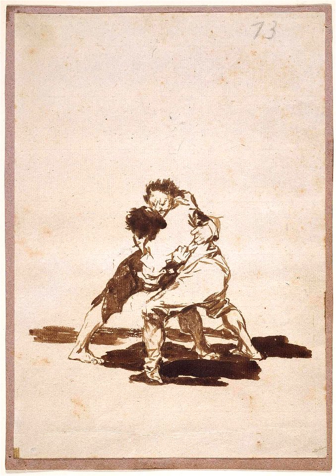 Goya - Two Men Fighting (Sheet 73 from Album F (Images of Spain Album), 2002.430