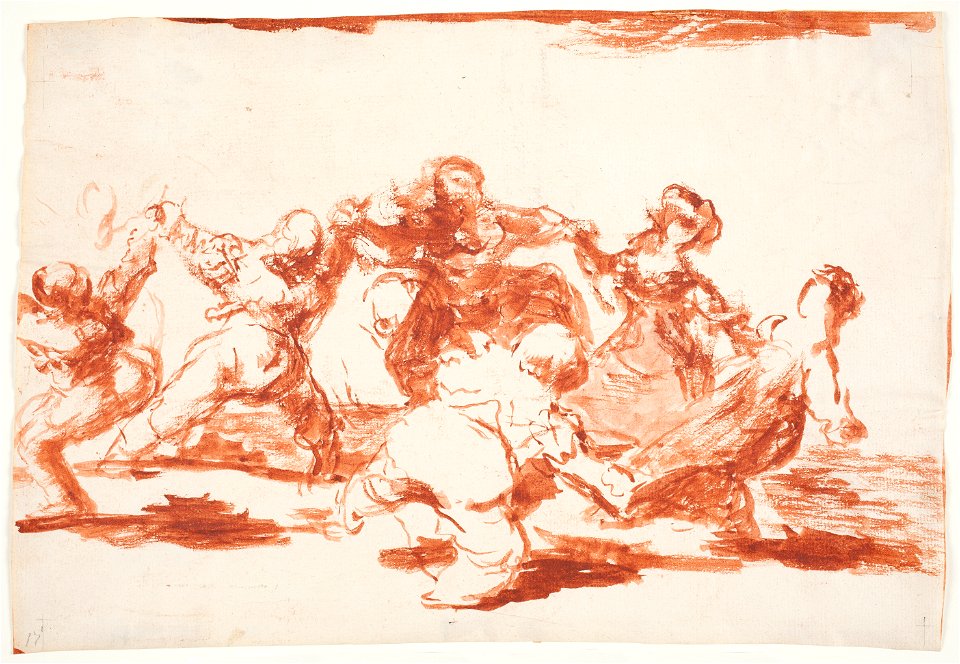 Goya Disparate alegre drawing