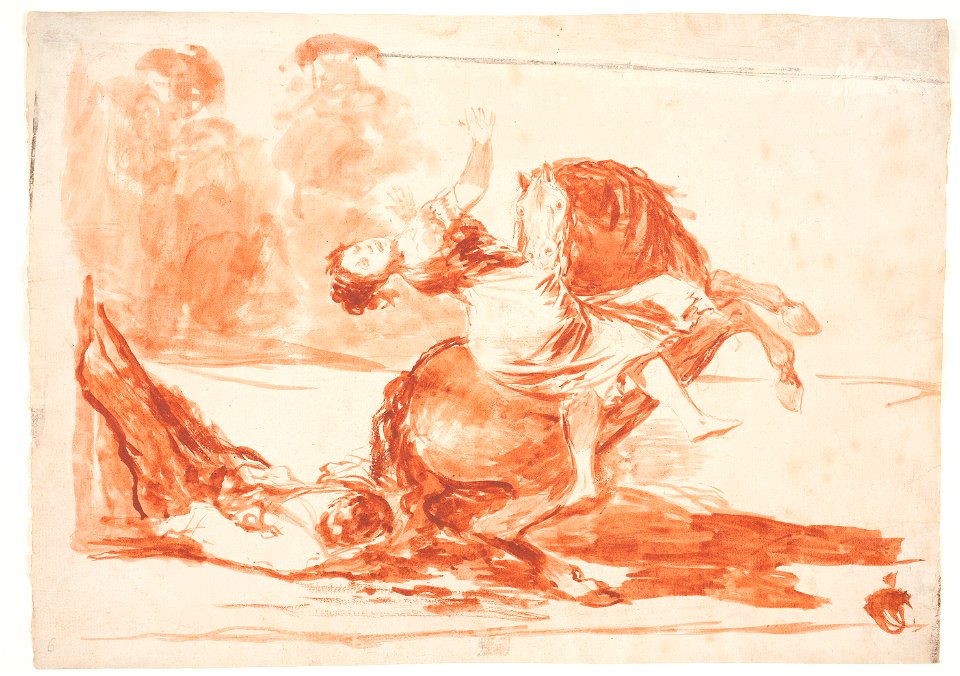 Goya El caballo raptor drawing