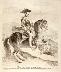 Goya Equestrian portrait of Felipe IV after velazquez. Free illustration for personal and commercial use.