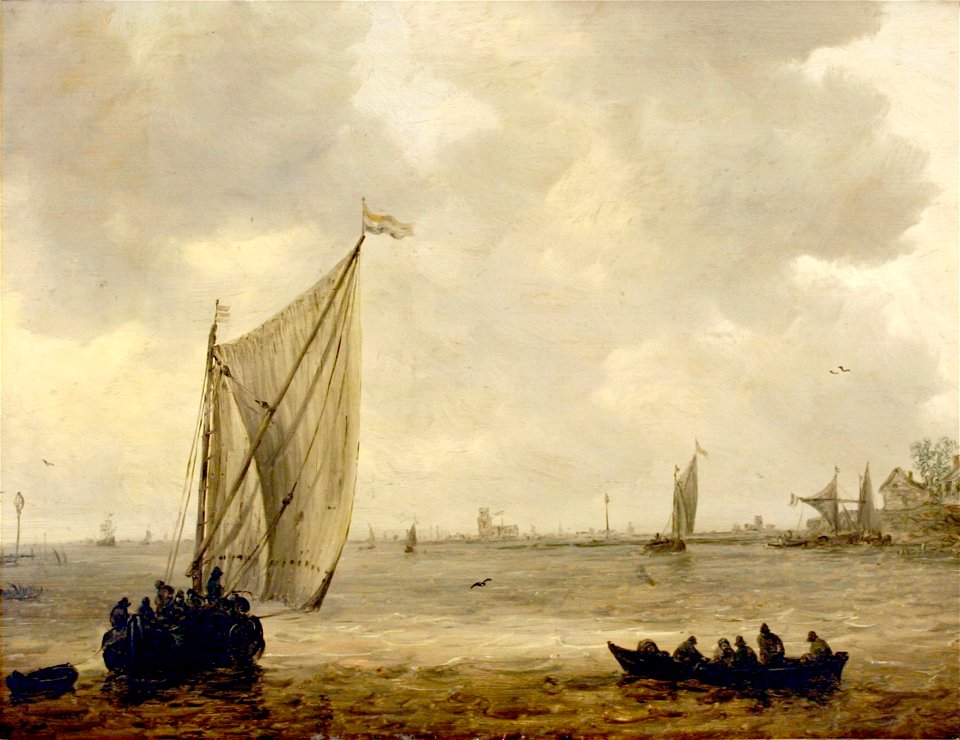 Goyen 1648 Blick von der alten Maas auf Dordrecht