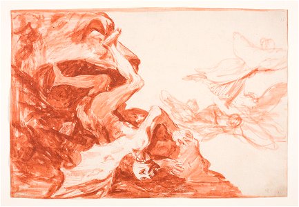 Goya La desesperación de Satán drawing