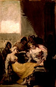 Goya y Lucientes, Francisco - Saint Isabel of Portugal Healing the Wounds of a Sick Woman - Google Art Project