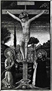 Gozzoli - Cristo crocifisso tra san Girolamo e san Domenico, Asta Sotheby's