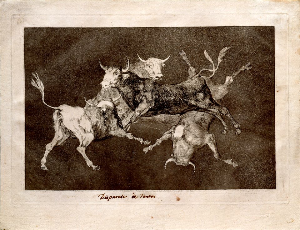 Goya y Lucientes, Francisco de - Fools-'or Little Bulls' - Google Art Project
