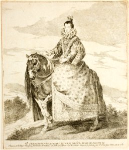 Goya Equestrian portrait of Margaret of Austria after velazquez