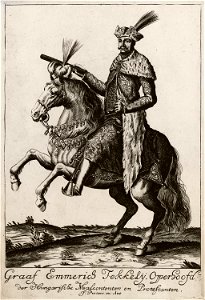 Graaf Emmerich Tekessy Opperhoofd der Hungarische Malcontenten en Protestanten - Peeters Jacob - 1686