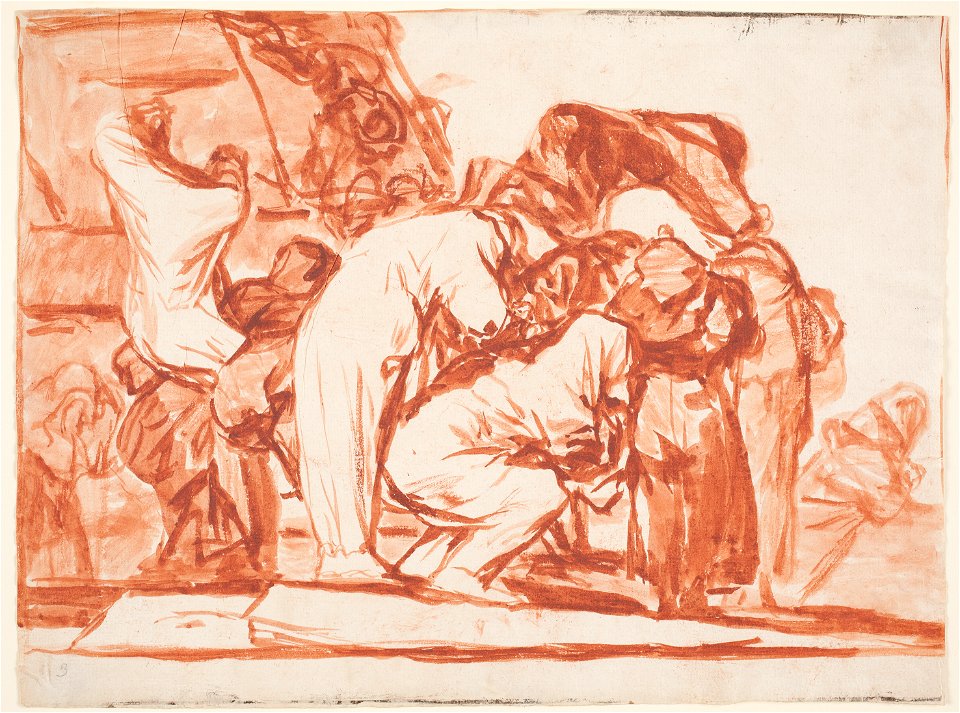 Goya Los ensacados drawing