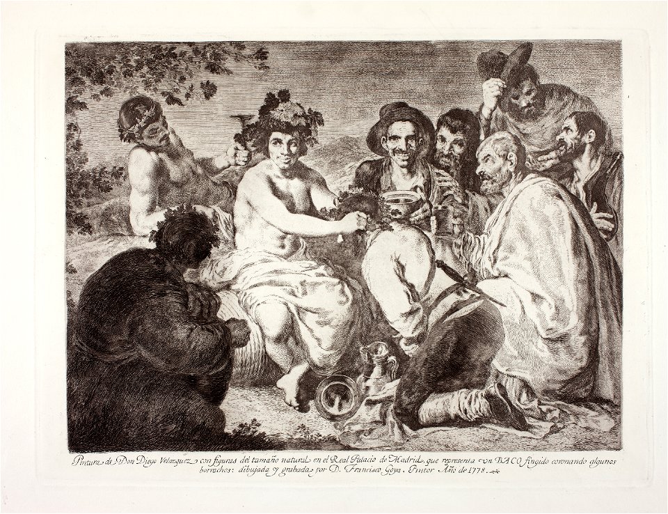 Goya The triumph of Bacchus or the drunkards