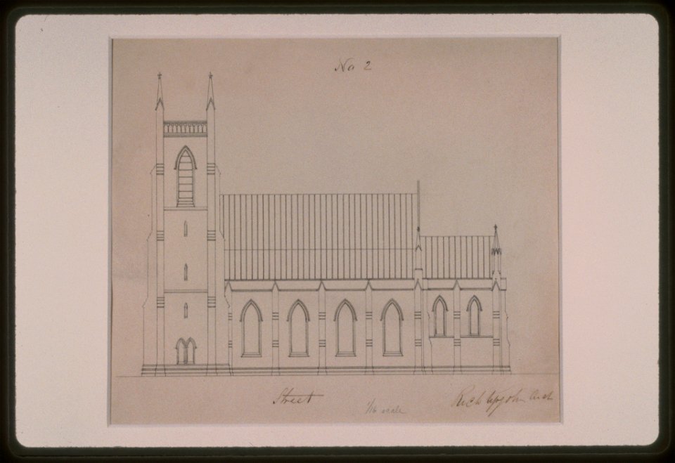 Grace Church (Brooklyn, New York). Side elevation) - Rich Upjohn, arct LCCN97516579