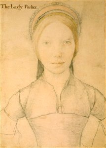Grace, Lady Parker by Hans Holbein the Younger. Free illustration for personal and commercial use.