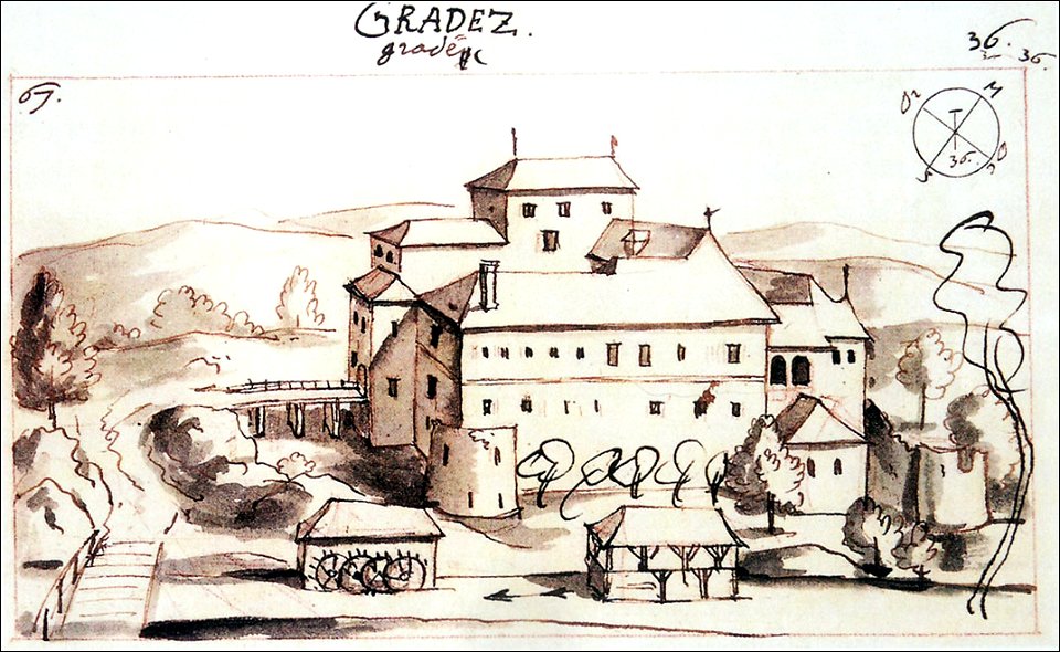 Gradac Castle - Valvasor