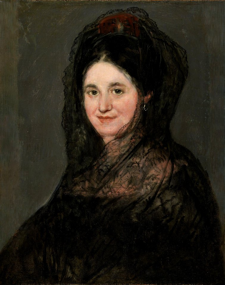 Francisco de Goya - Retrato de una dama en un Mantilla Negro (ca.1824)