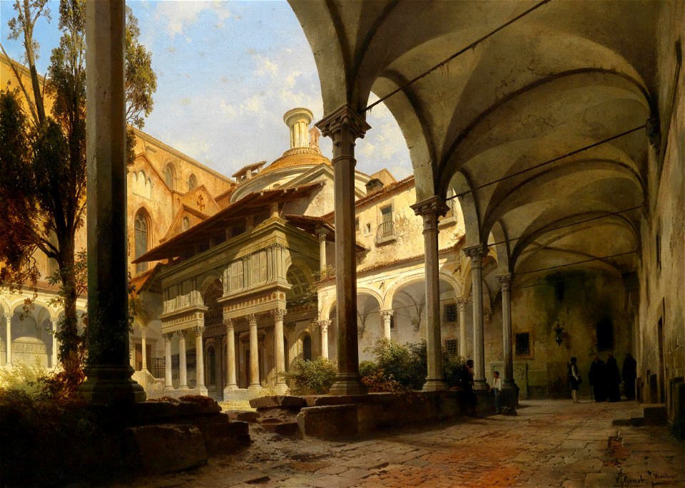 Carl Georg Anton Graeb Hof mit Capella Pazzi