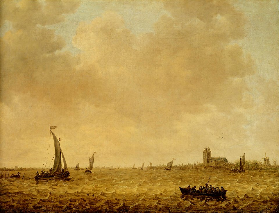 Jan van Goyen - Gezicht op Dordrecht vanaf de Oude Maas (1644)