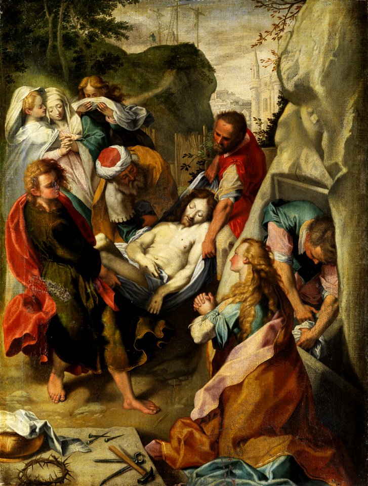 Grablegung Christi flämisch 17Jh