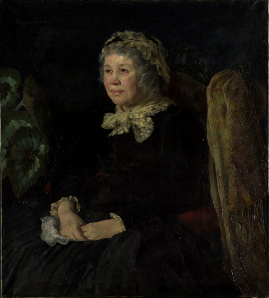 Gyda Gram - Portrett av eldre dame - NMK.2020.0088 - National Museum of Art, Architecture and Design