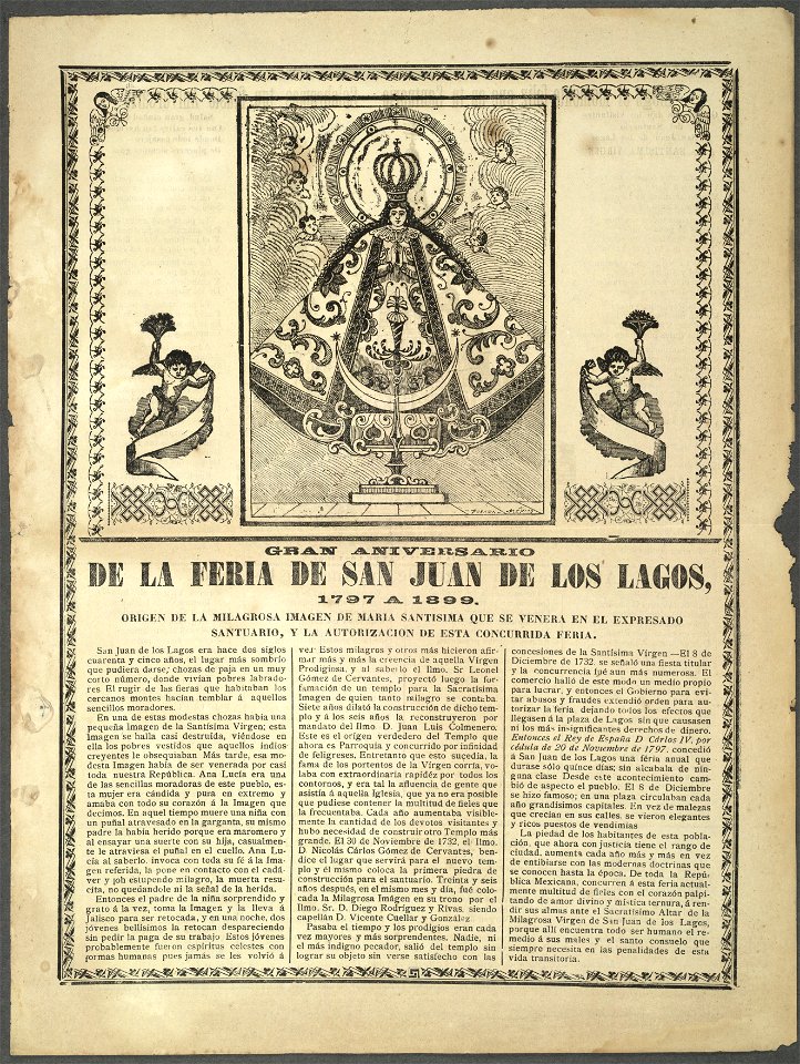 Gran aniversario de la feria de San Juan de los Lagos, 1797 a 1899 LCCN99615862