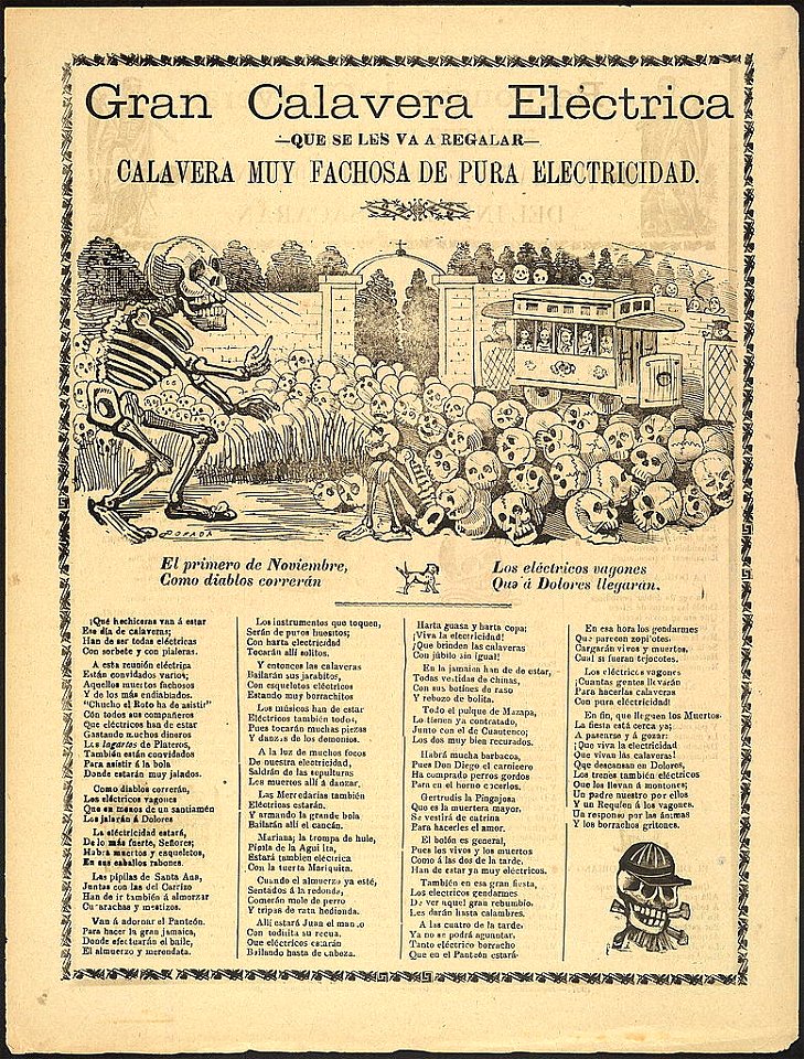 Gran calavera eléctrica, que se les va a regalar, calavera muy fachosa de pura electricidad LCCN99615924
