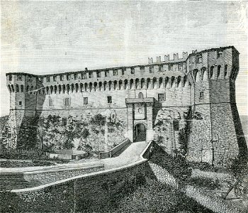 Gradara la Rocca vista da mezzodì