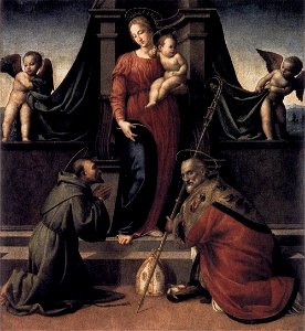 Francesco granacci, madonna col Bambino e santi