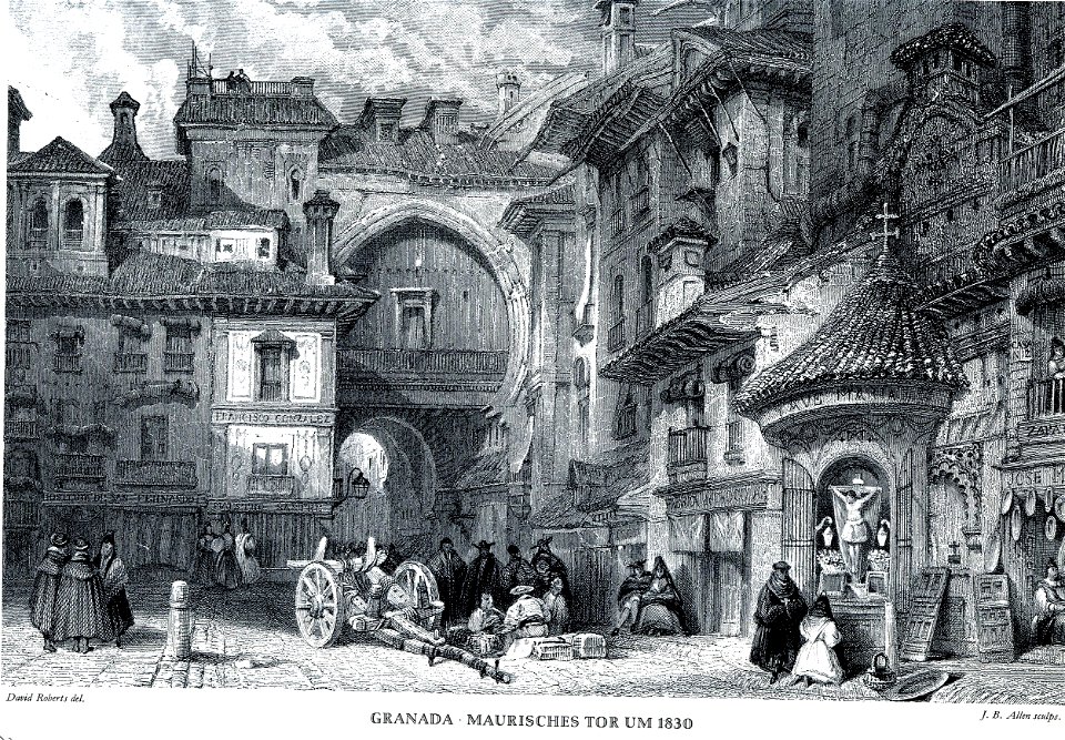 Granada Maurisches Tor David Roberts 1830