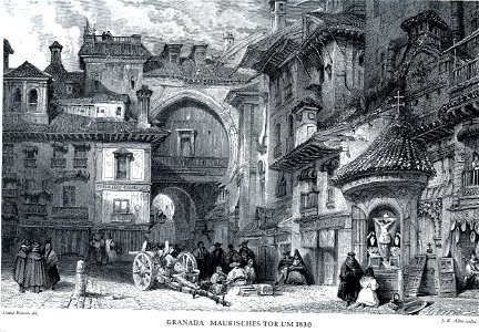 Granada Maurisches Tor David Roberts 1830