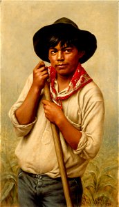 Grace Carpenter Hudson - Powley- Young Man Hoeing Corn (1895)