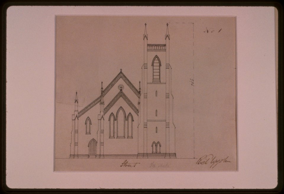 Grace Church (Brooklyn, New York). Front elevation) - Rich Upjohn LCCN97516577