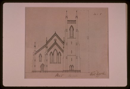 Grace Church (Brooklyn, New York). Front elevation) - Rich Upjohn LCCN97516577